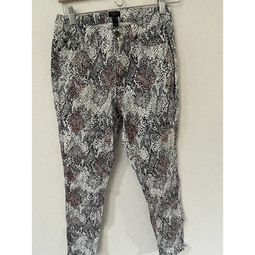 Gilli Womens Jeans Animal Reptile Print Multi-Color Skinny Cotton Spandex Size 0